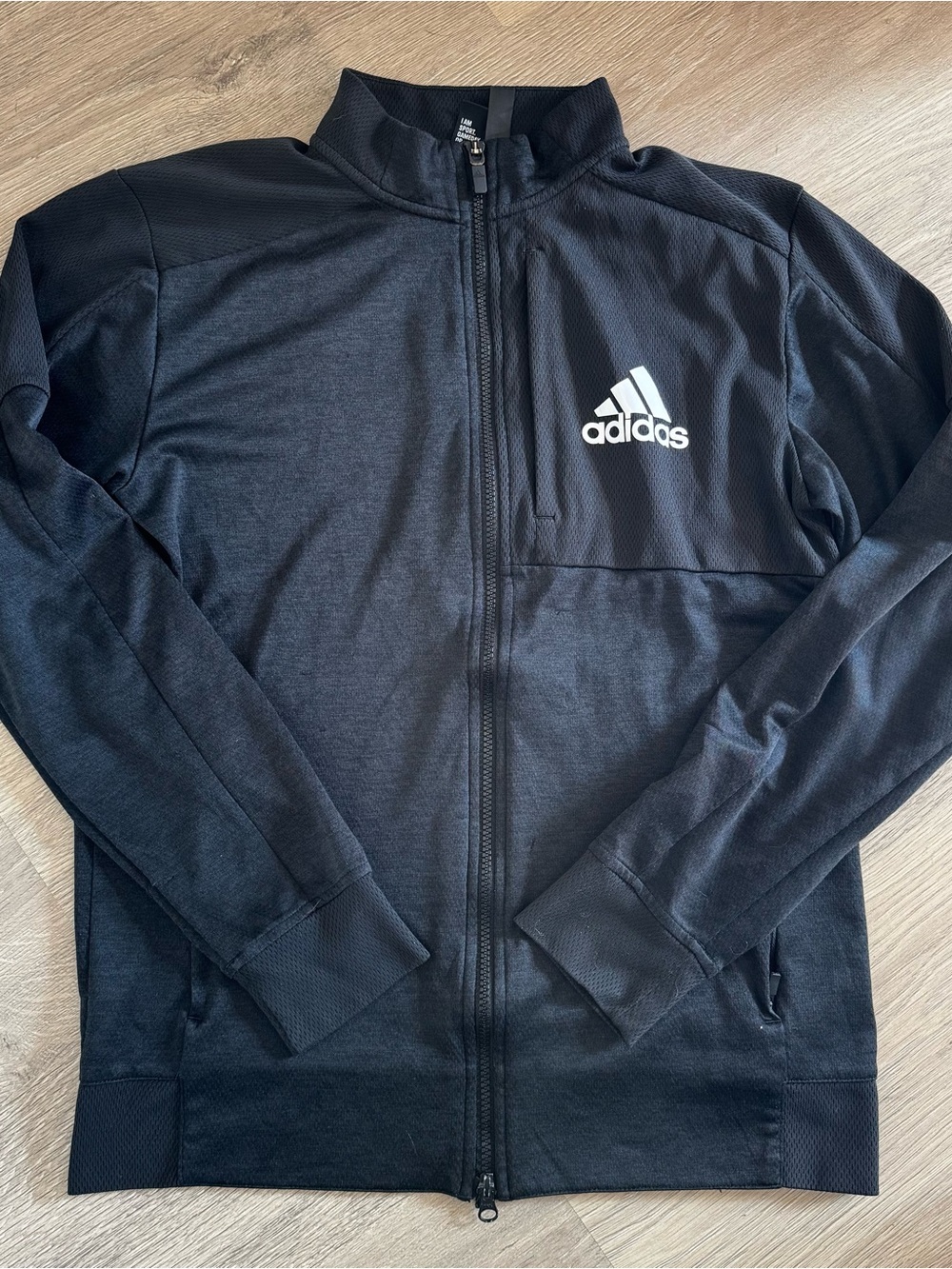 adidas Men's Black Performance Full-Zip Track Jacket